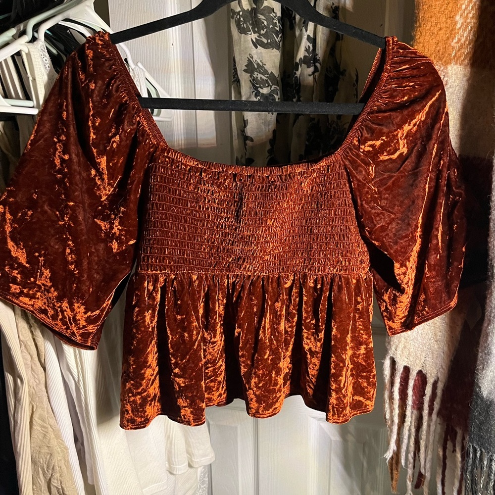 American Eagle babydoll peplum top